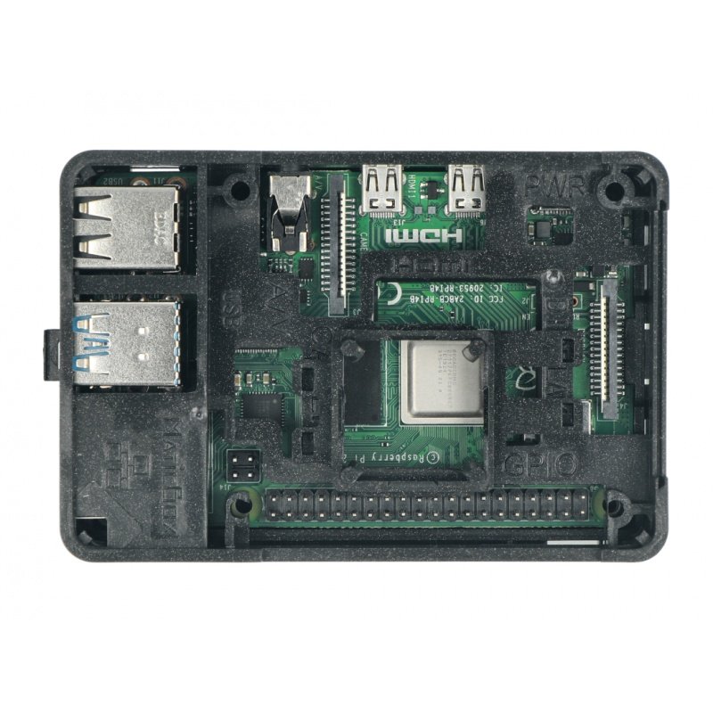 Gehäuse für Raspberry Pi 4B - Graphit - MaticBox 4