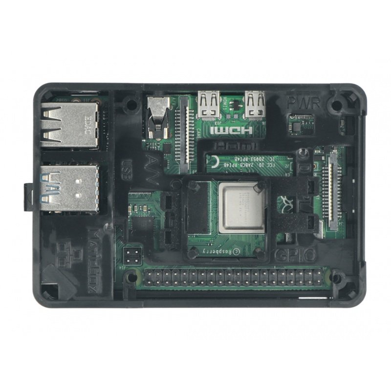 Gehäuse für Raspberry Pi 4B - schwarz - MaticBox 4