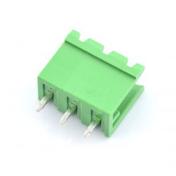 Stecker, 3-polige Montageleiste, Raster 5,08 mm, vertikal, offen