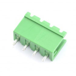 Stecker, 4-polige Montageleiste, Raster 5,08 mm, vertikal, offen