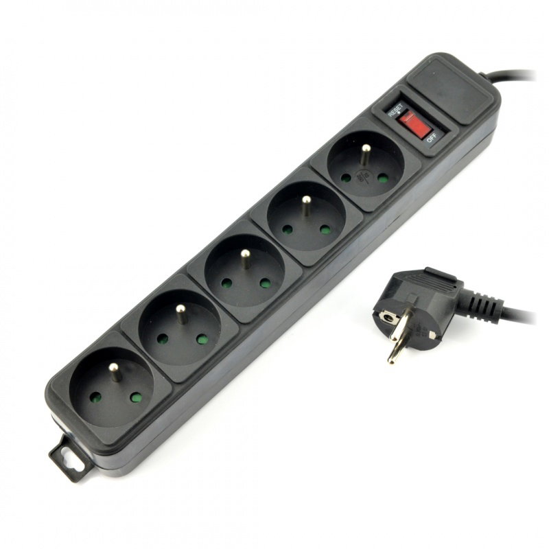 Steckdosenleiste mit Sicherheit Akyga AK-SP-05A schwarz - 5