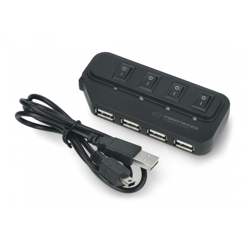 USB 2.0-Hub EA-127 4-Ports Esperanza mit Schaltern