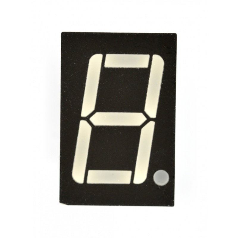 8-Segment-Anzeige x1 - 14 mm grün - 8 mcd - Kathodenfaktor