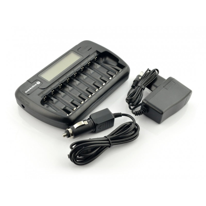 EverActive NC800 Batterieladegerät - AA, AAA 1-8 Stk.