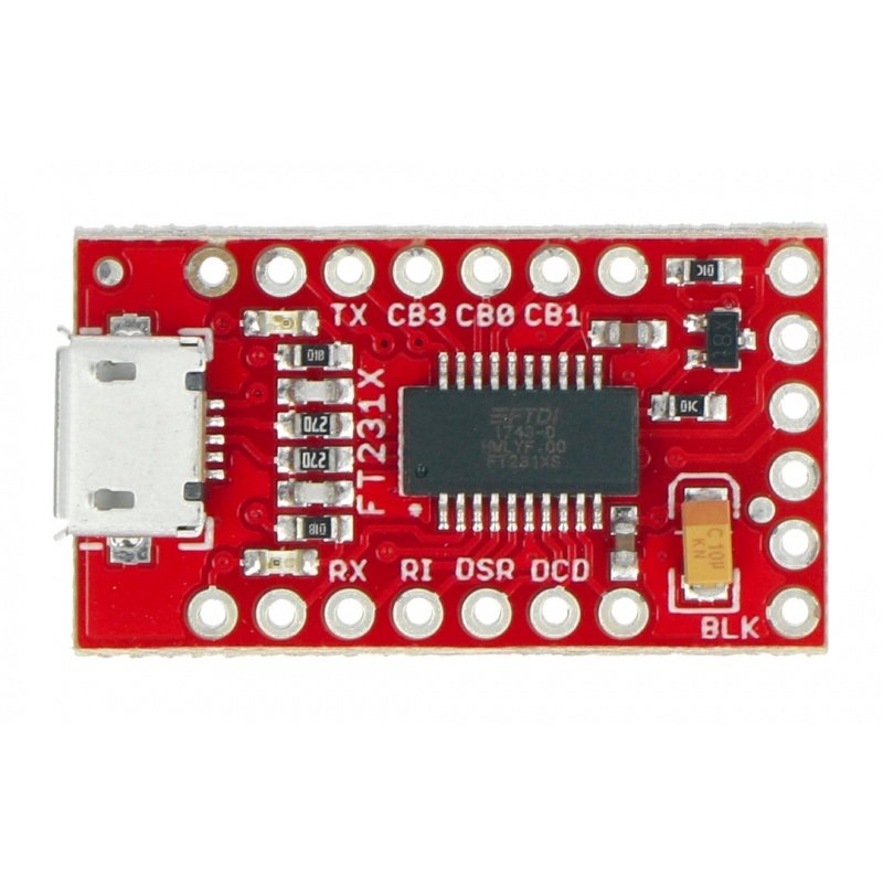 Konverter USB-UART FTDI FT231X 3,3 V / 5 V microUSB - SparkFun