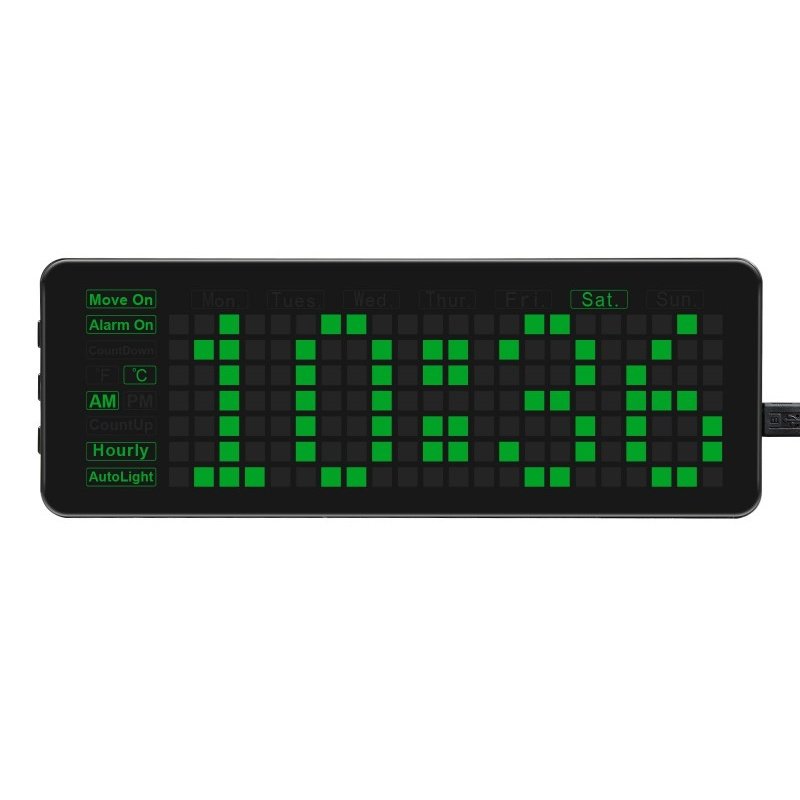 Pico-Clock-Green - Modul mit digitaler LED-Elektronikuhr -