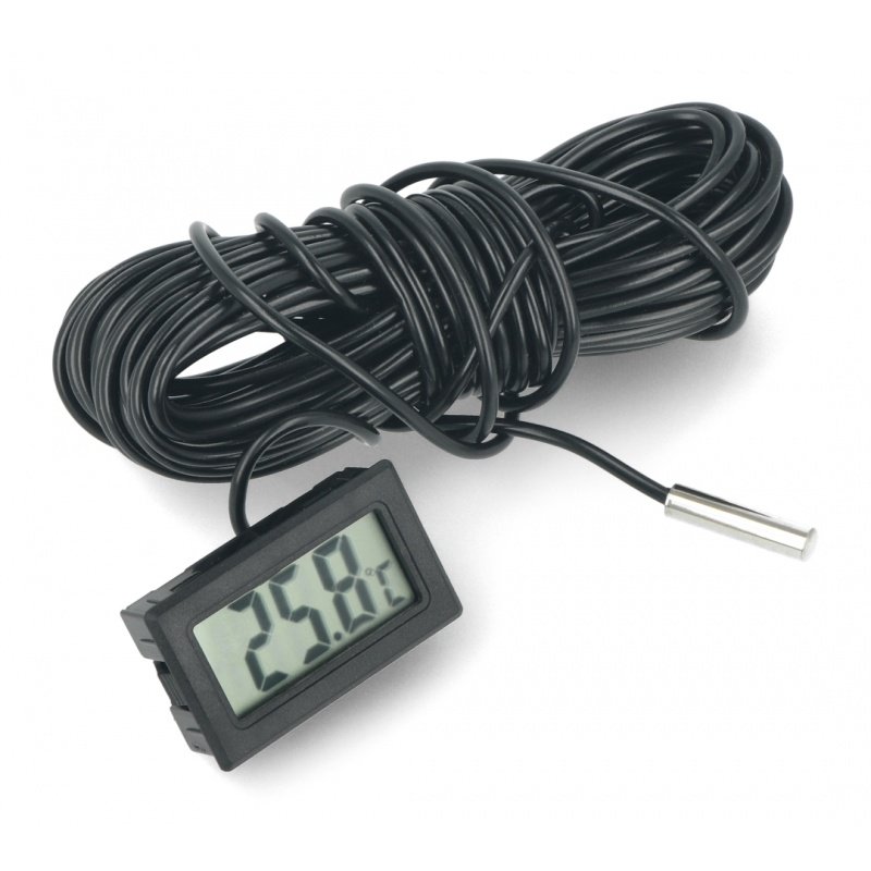 Thermometer Temperatur Anzeige digital mit Fühler + Batterie 1,5m