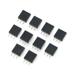 Gniazdo proste 1x3pin raster 2,54mm - pionowe - 10szt.