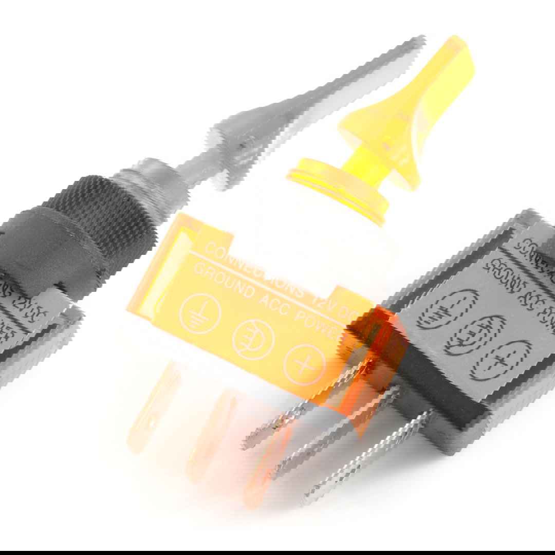 EIN-AUS-Schalter ASW-14D 12V / 20A beleuchtet - orange