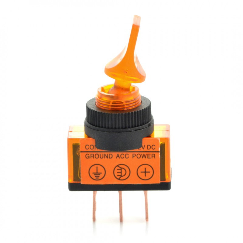 EIN-AUS-Schalter ASW-14D 12V / 20A beleuchtet - orange