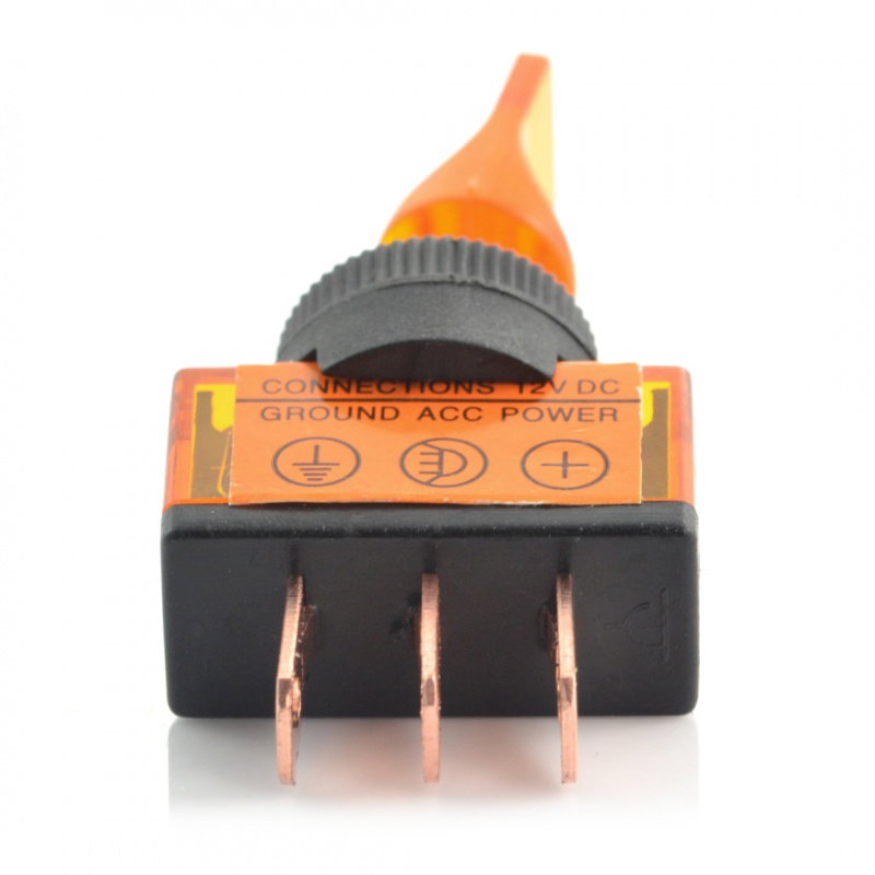 EIN-AUS-Schalter ASW-14D 12V / 20A beleuchtet - orange