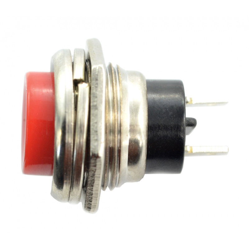 EIN-AUS-Taster PBS26B, rund 250V / 3A - rot