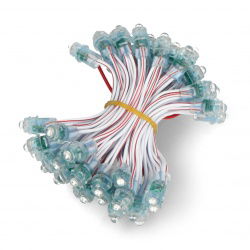 Pixelkette - 50x LED 5mm rot