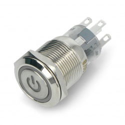 EIN-AUS-Schalter monostabil - flach - blau - 12V