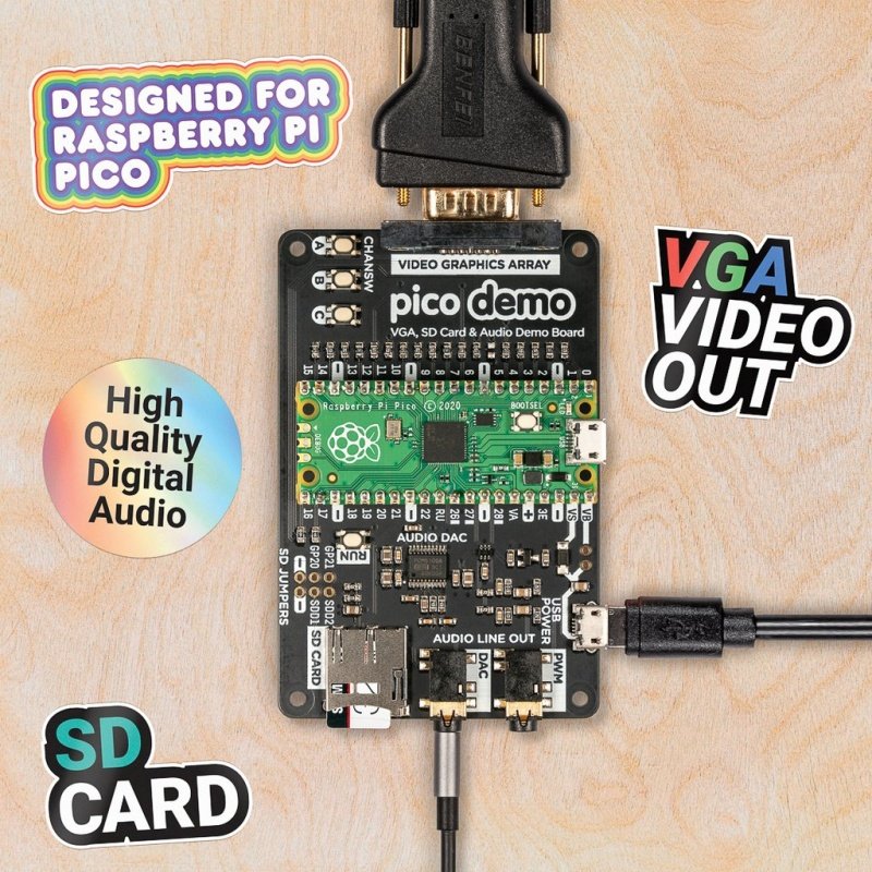 Pimoroni Pico VGA Demo Base - Audio/Video-Erweiterung für