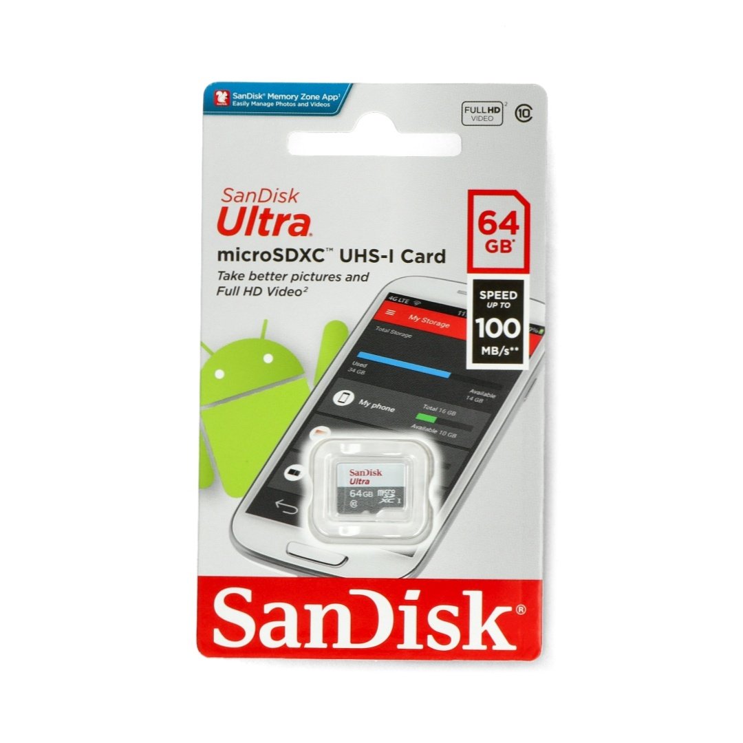 SanDisk Ultra 533x microSD 64GB 100MB/s UHS-I Klasse 10