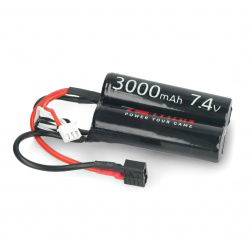 Li-Ion Titan 3000mAh 16C 2S 7,4V Akku - DEAN - 2x (67x18mm)