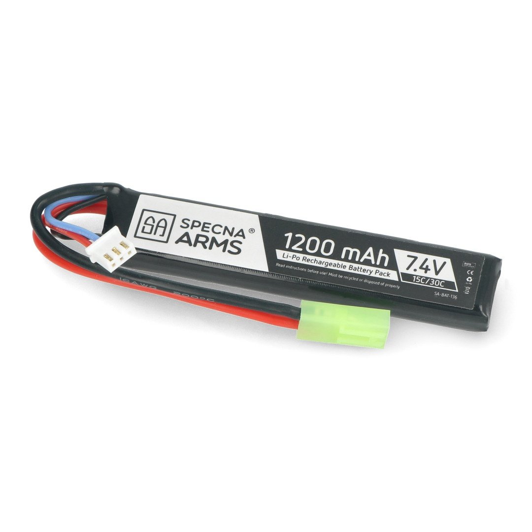 Batterie Li-Pol Specna ARMS 1200mAh 15C / 30C 2S 7,4V - Tamiya