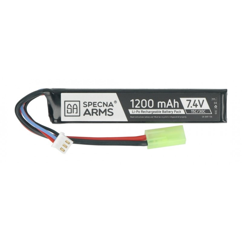 Batterie Li-Pol Specna ARMS 1200mAh 15C / 30C 2S 7,4V - Tamiya