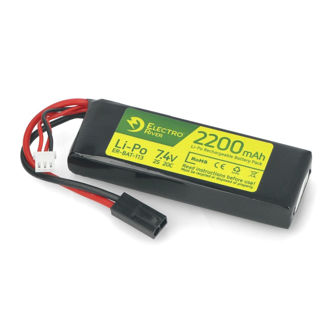 Batterie Li-Pol Electro River 2200mAh 20C 2S 7,4V - Tamiya