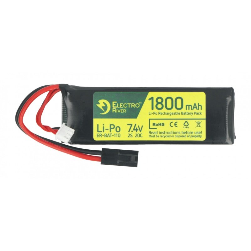 Batterie Li-Pol Electro River 1800mAh 20C 2S 7,4V - Tamiya