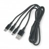 3-in-1-USB-Typ-A-Kabel – microUSB, USB-Typ-C, Lightning – - zdjęcie 1