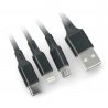 3-in-1-USB-Typ-A-Kabel – microUSB, USB-Typ-C, Lightning – - zdjęcie 2