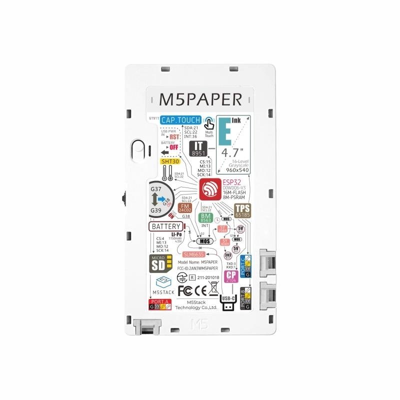 M5Paper V1.1 - Entwicklermodul mit E-Ink-Display - 960x540px