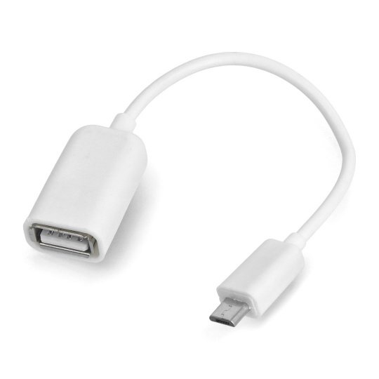 OTG-Host-USB-Kabel – microUSB – weiß – 12 cm