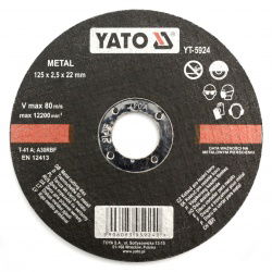 Tarcza do cięcia metalu Yato YT-5924 - 125x2,5mm - 22mm