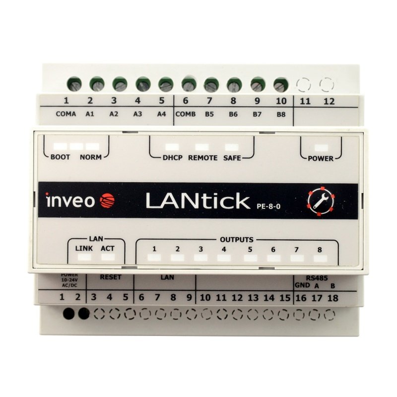 Inveo LanTick Pro PE-8-0 - IoT-Relaismodul, das über das