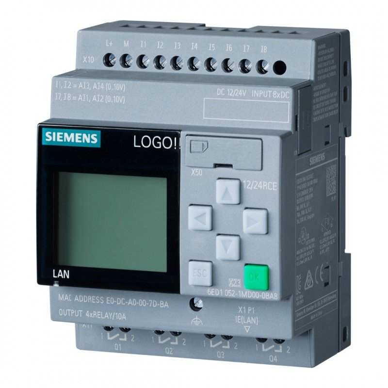 LOGO! 8 12 / 24RCEO - SPS-Ethernet-Controller + Display -