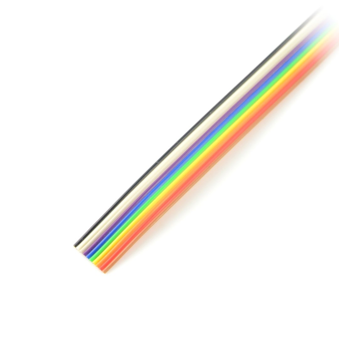 Flachbandkabel, 10-farbiger IDC, 1,27-mm-Raster – 30,5-m-Rolle