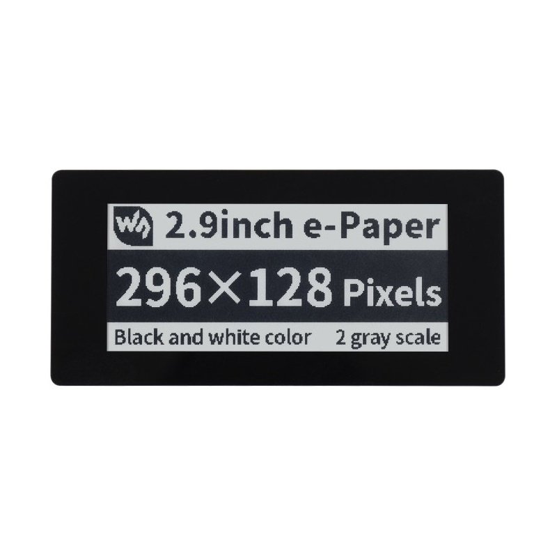 E-Paper E-Ink Touch Display - 2,9 '' 296x128px - SPI / I2C -