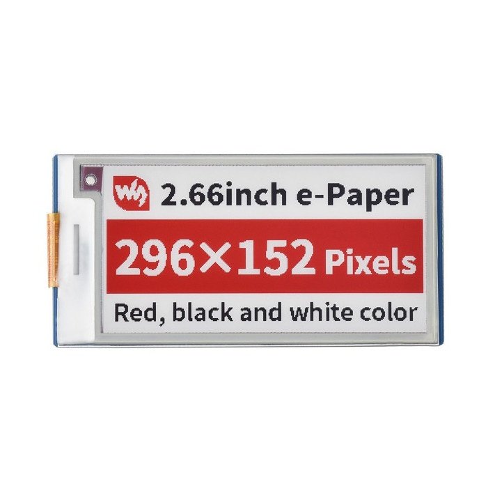 Display E-Paper E-Ink - 2,66 '' 296x152px - SPI -