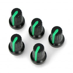 Potentiometerknopf RCL14 grün - 6 / 14mm - 5St