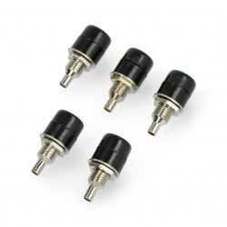 Bananenbuchse - schwarz - 4mm - 5St