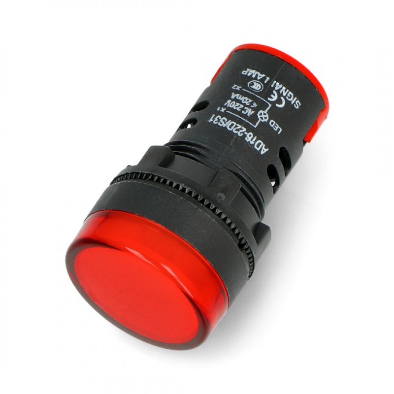 Signallampe 230V AC - 28mm - rot