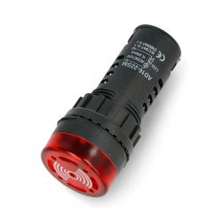 Blinker 12V DC - 28mm - rot mit Summer