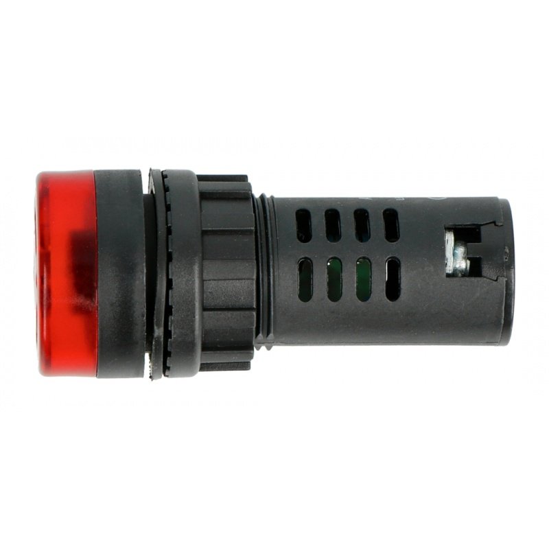 Signallampe 230V AC - 28mm - rot mit Summer