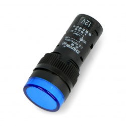 Blinker 12V AC / DC - 19mm - blau