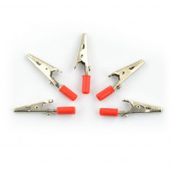 51mm Krokodilklemme ohne Isolierung rot - 5St