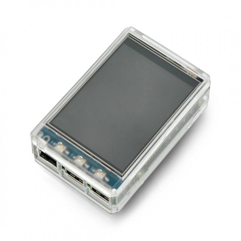 Gehäuse für Raspberry Pi und 3.2 LCD-Bildschirm - transparent