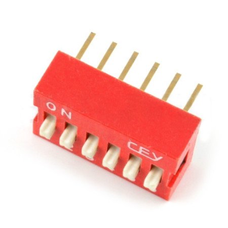 DIP-Schalter 6-polig - rot
