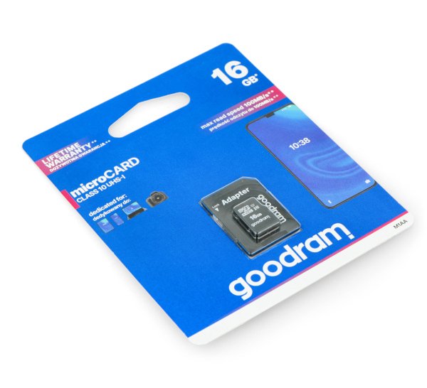 Goodram M1AA microSD 16GB 100MB/s UHS-I Klasse 10 Speicherkarte mit Adapter