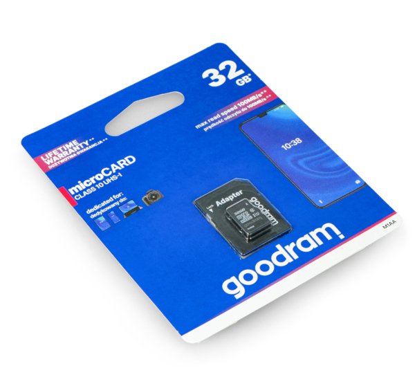Goodram M1AA microSD 32GB 100MB/s UHS-I Klasse 10 Speicherkarte mit Adapter