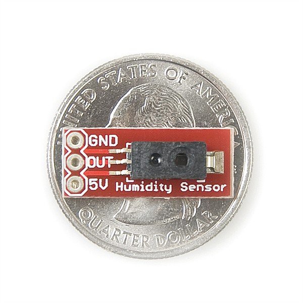 Vergleich des Feuchtigkeitssensors HIH4030 mit einer Münze