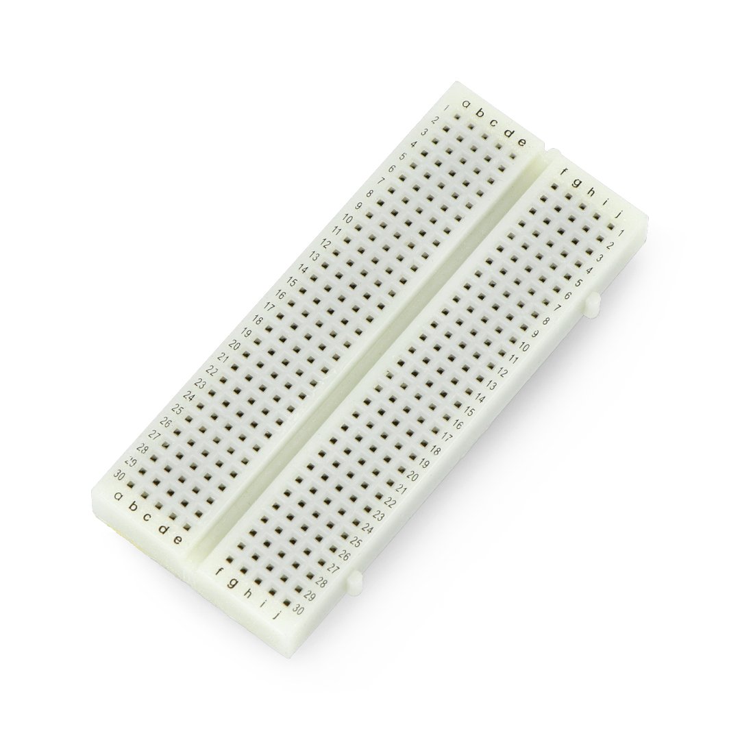 Weiße Kontaktplatte mit 300 Löchern