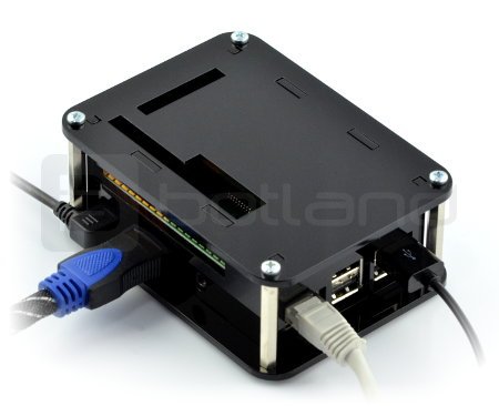 Gehäuse für Raspberry Pi 3B+ / 3B / 2B und PiFace Digital 2 Modul - schwarz