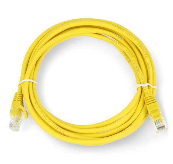 Ethernet-Patchkabel UTP 5e 3m - gelb